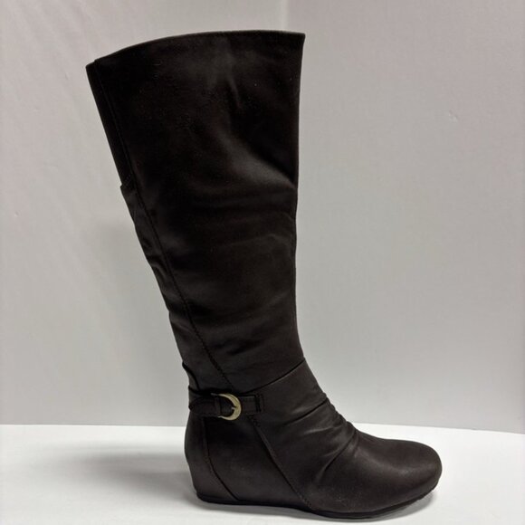 Baretraps Women’s Sammy Brown Wedge Boots, Size 8.5 M - Picture 1 of 6